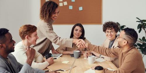 Collaboration in the office with team